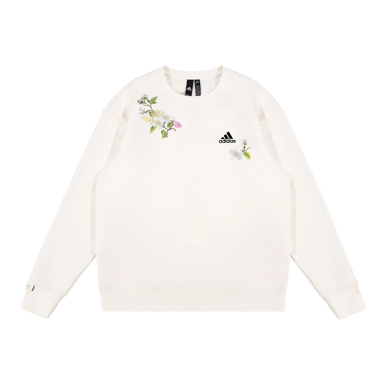 Свитшот LABEL Unisex белый с круглым вырезом, средней посадки Adidas, White