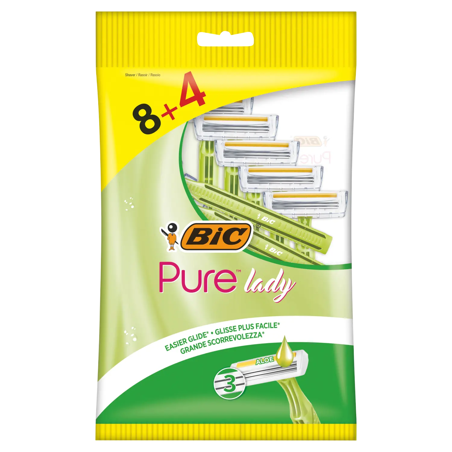 

Бритвы Bic Pure3 Pouch, 12 шт/1 упаковка