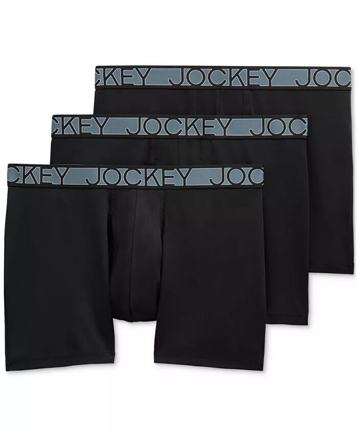 

Трусы-боксеры из микрофибры 5 дюймов - 3 шт. в упаковке Jockey, черный