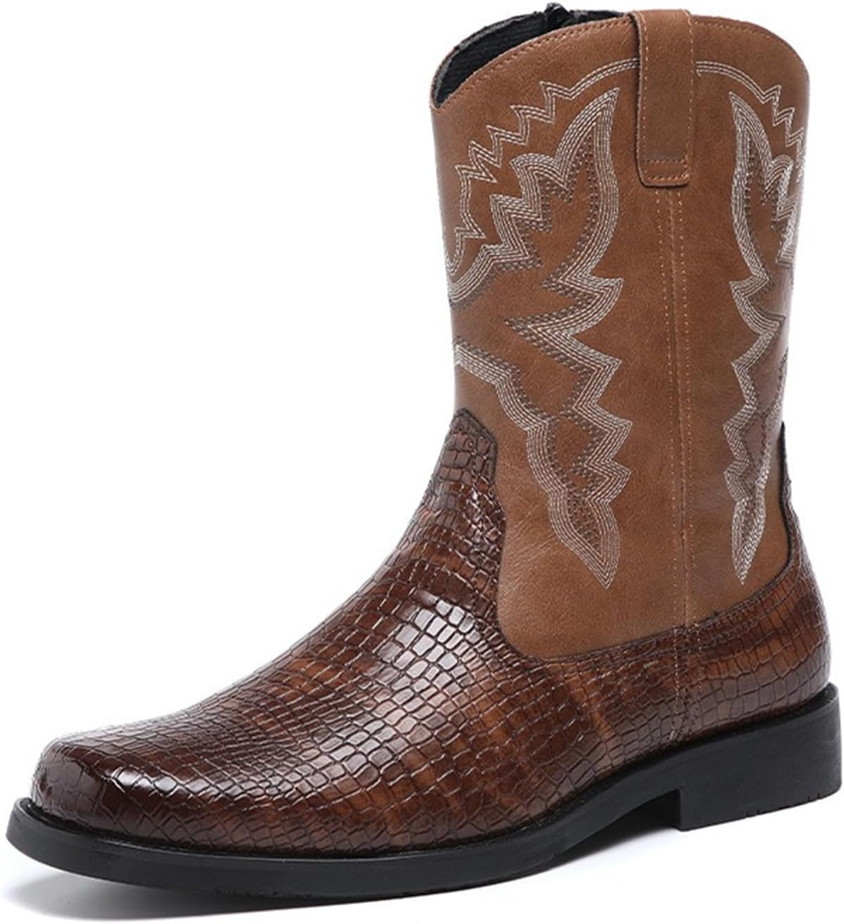 

Ковбойские сапоги с квадратным носком для мужчин Традиционные мужские вестерн-сапоги - Мужские сапоги квадратного носка - Ковбойские сапоги для мужчин Abborora, коричневый