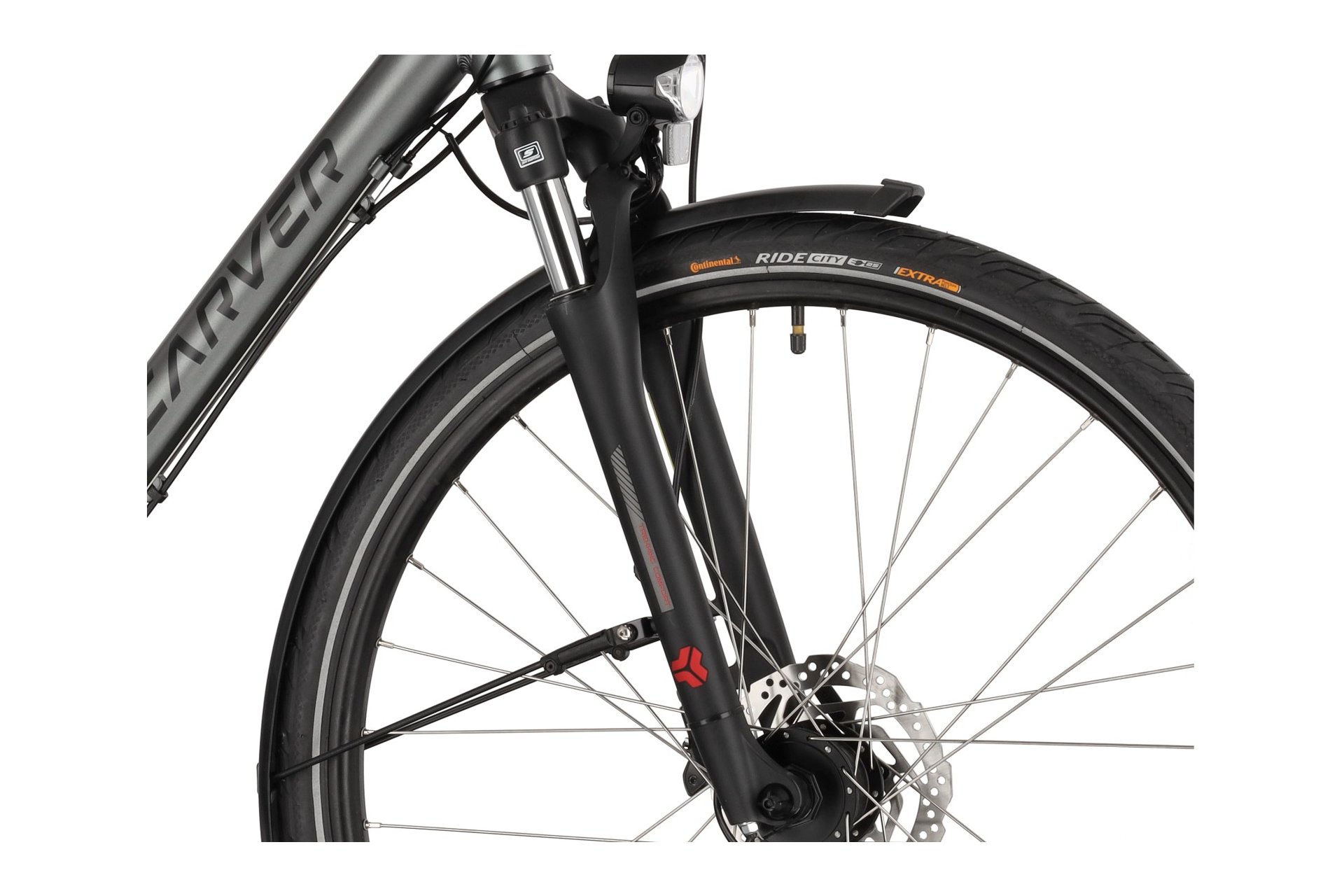 Треккинговый велосипед Carver Tour 110 - 28 дюймов - Diamant - 2024, цвет Grau|darkanthracite black red — фото 3