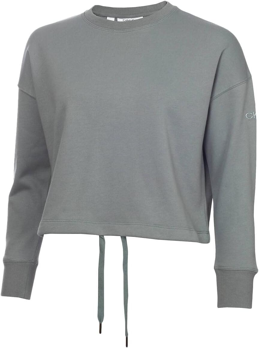 

Женский укороченный свитер Calvin Klein Salon с круглым вырезом, мягкий и комфортный, Sage