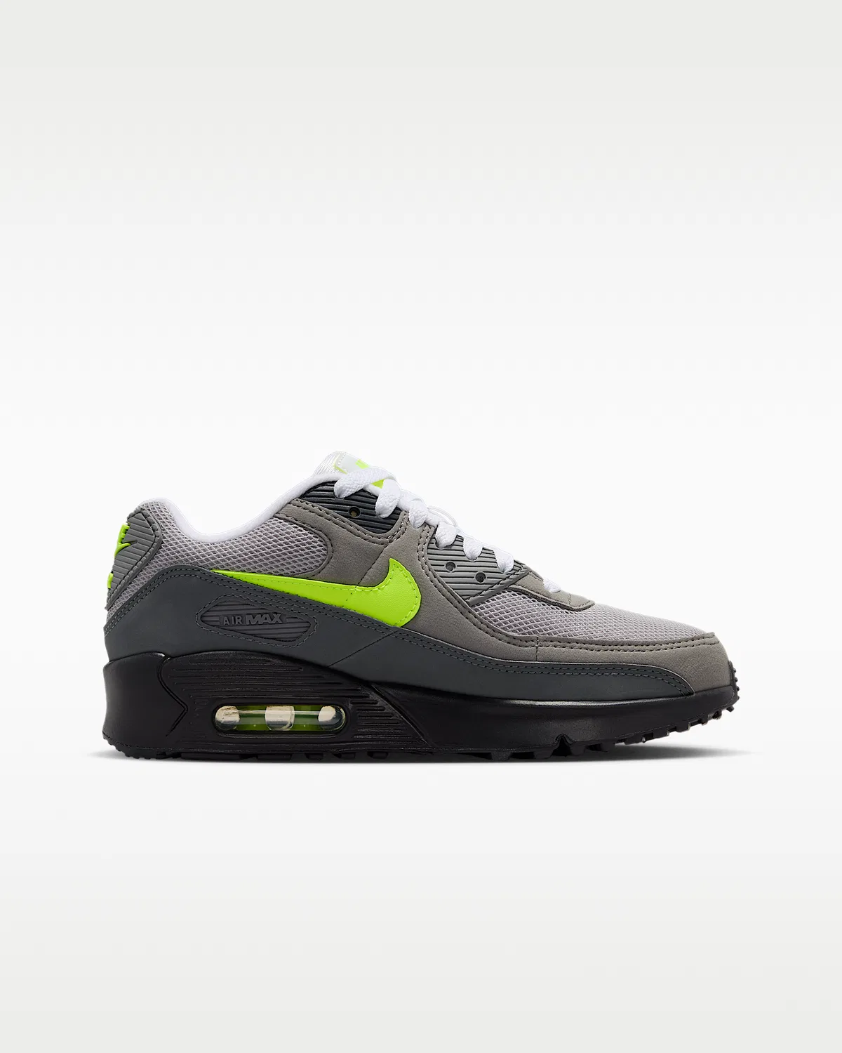 Кроссовки Nike Air Max 90 для детей, Black/Anthracite/Light Charcoal/Neon Yellow — фото 3