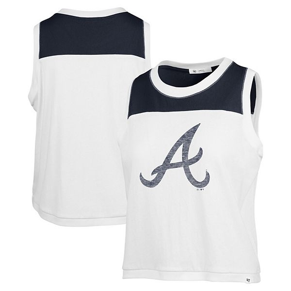 

Женский '47 бело-синий Atlanta Braves plus size майка-мускулистка Unbranded