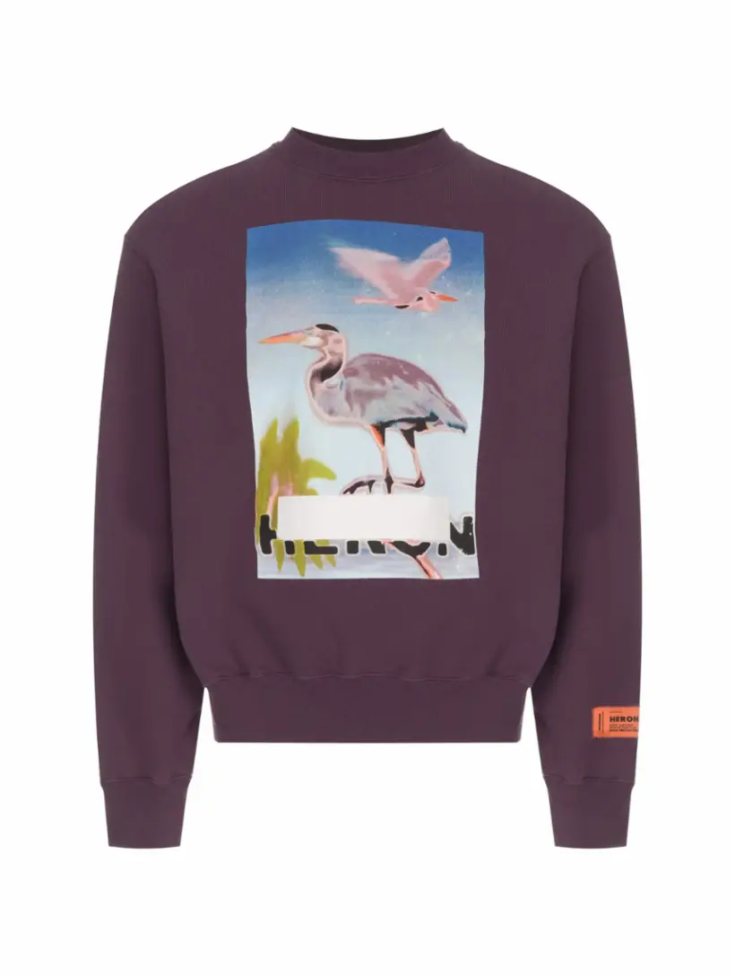 

Хлопковый свитшот с принтом Heron Preston, фиолетовый
