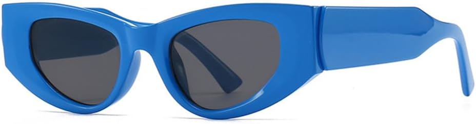 

Винтажные женские солнцезащитные очки «кошачий глаз», ретро-модные мужские солнцезащитные очки, трендовые очки для активного отдыха и путешествий, защита от УФ-излучения, синие MTZJH, C6