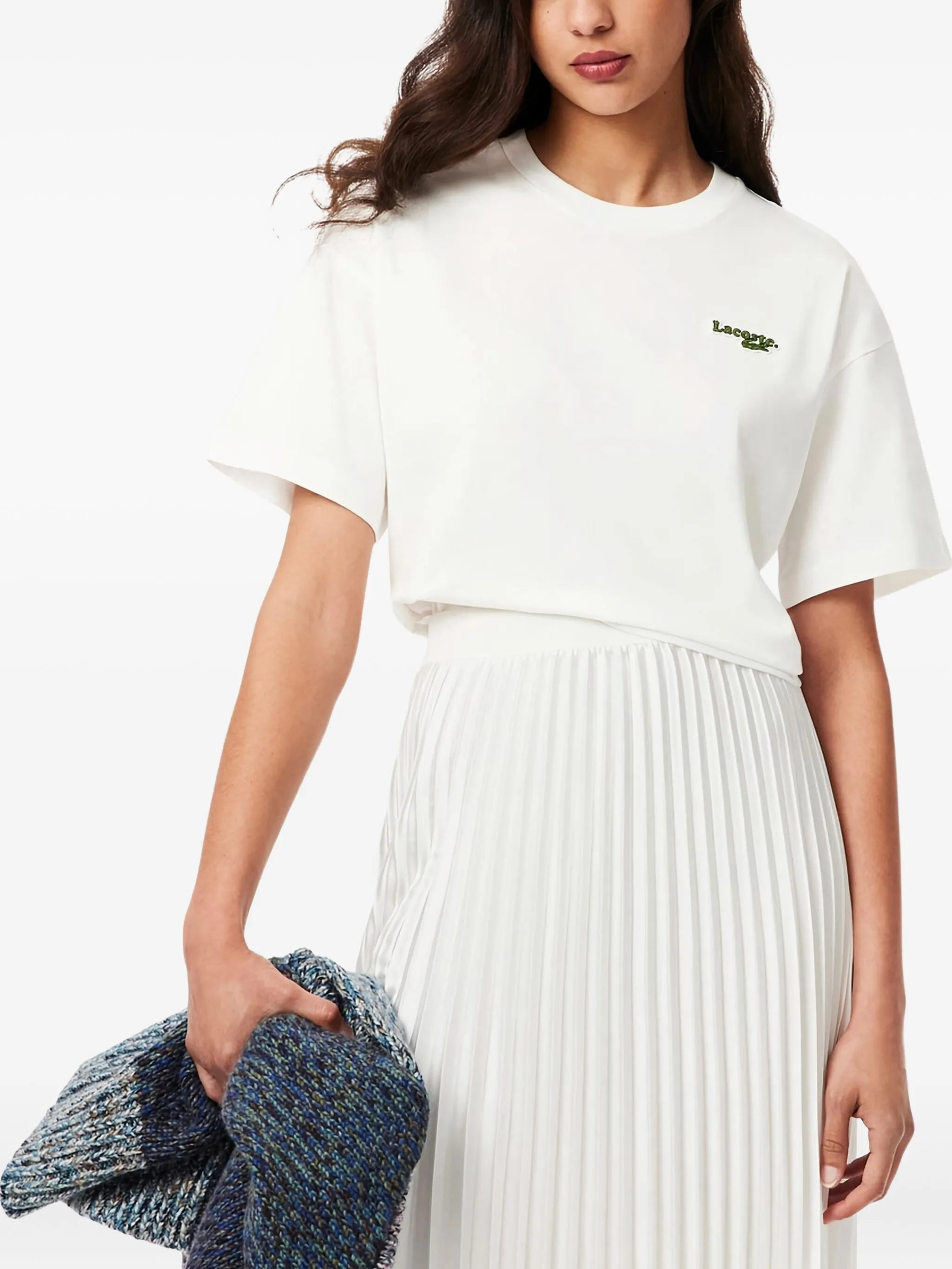 Футболка Lacoste с нашивкой-логотипом, белый — фото 2