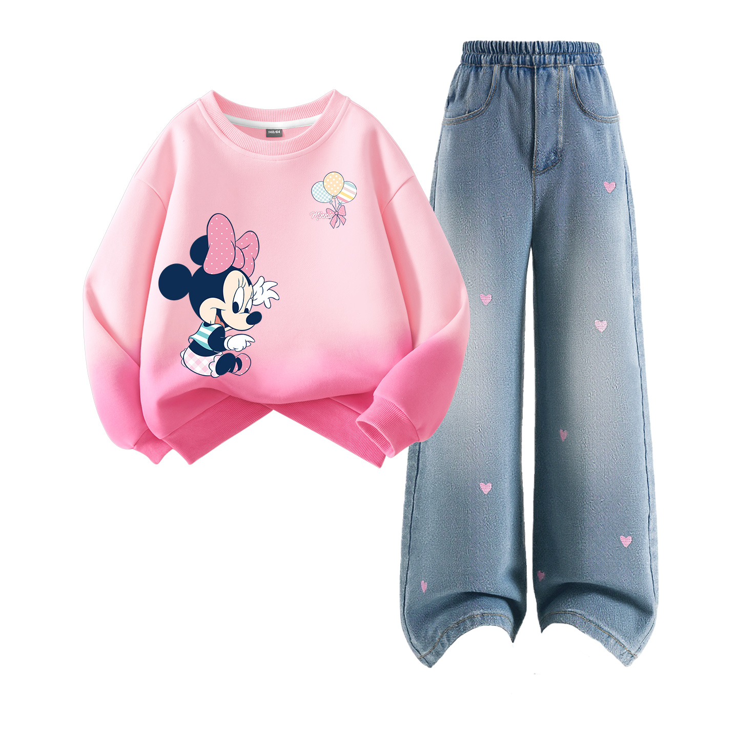 

Детская повседневная спортивная одежда Disney, Dile Play Play K Berry Pink+Solid Color Sea Salt Blue