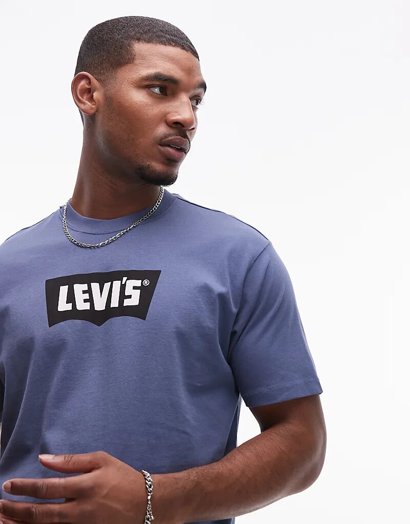 

Футболка свободного кроя Levi's Vintage с центральным логотипом в форме крыла летучей мыши темно-синего цвета