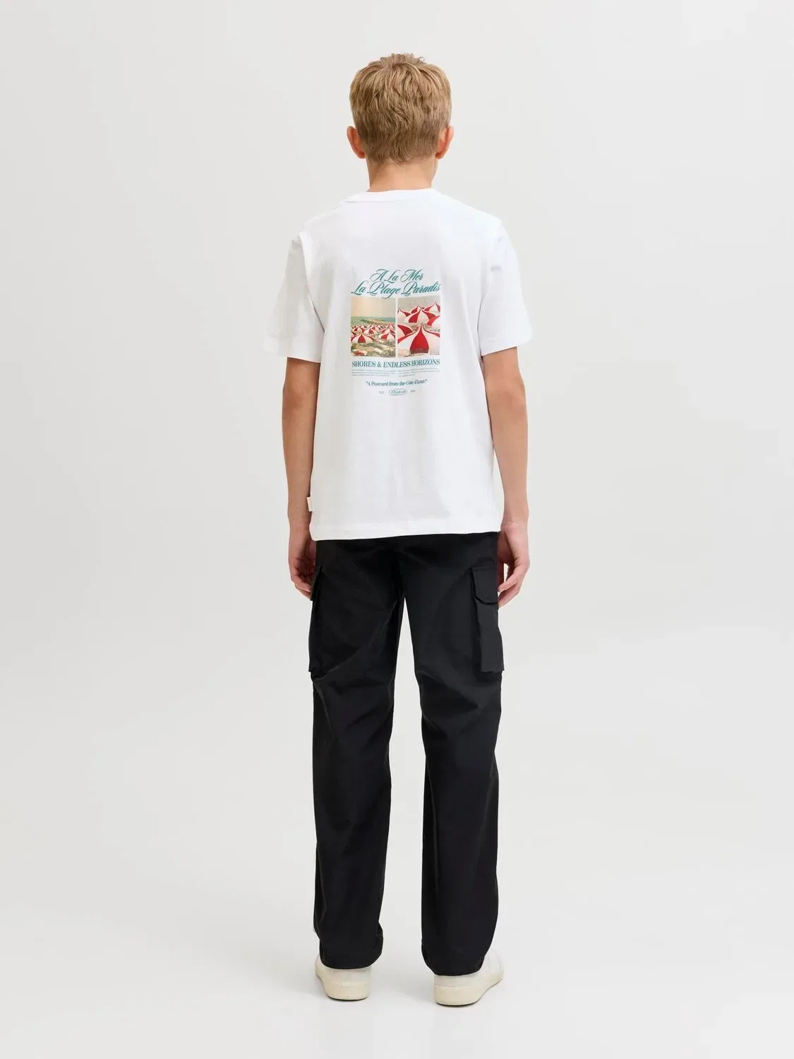 Футболка с принтом JACK & JONES Junior, bright white — фото 3