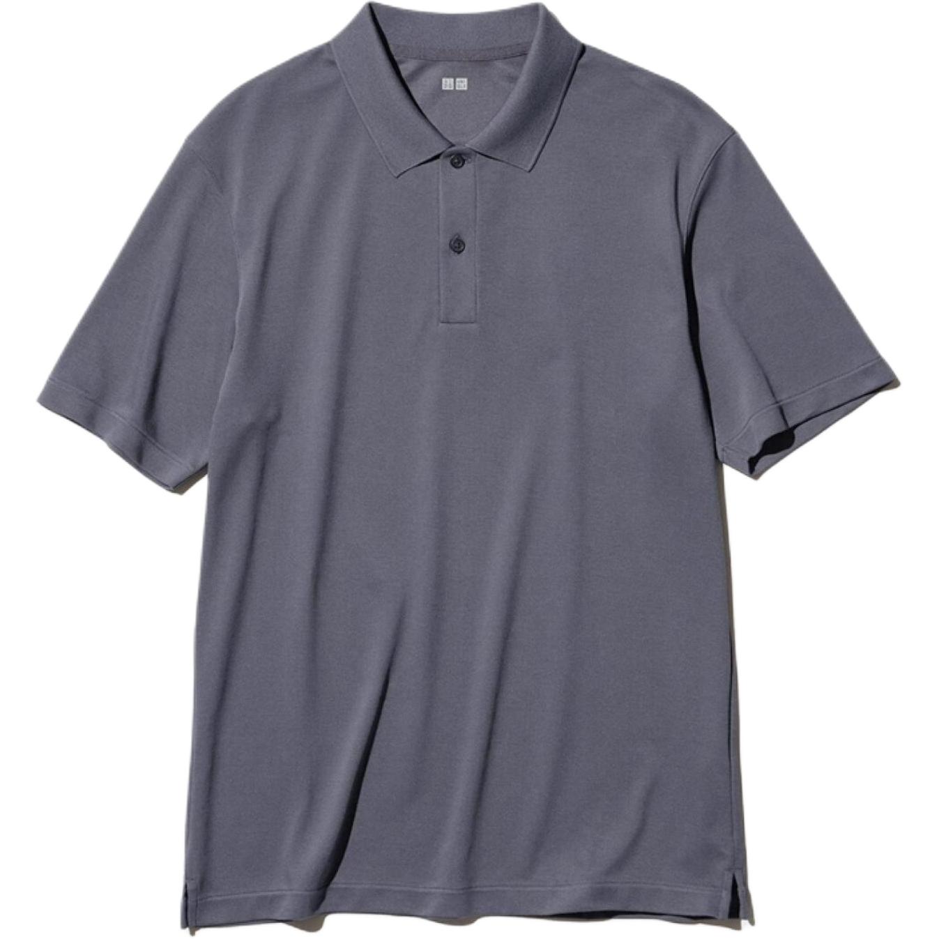 

Футболка-поло AIRism Mesh Series Unisex Dark Gray UNIQLO, темно-серый