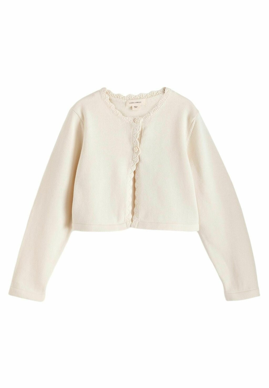 

REGULAR FIT Two Button Cropped Laura Ashley, Кардиган бежевыйовый