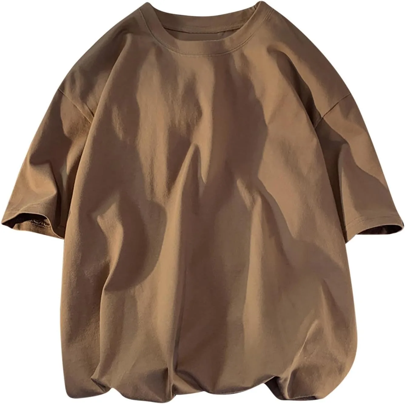 

Мужская футболка с дроп-плечом оверсайз QUNPIU