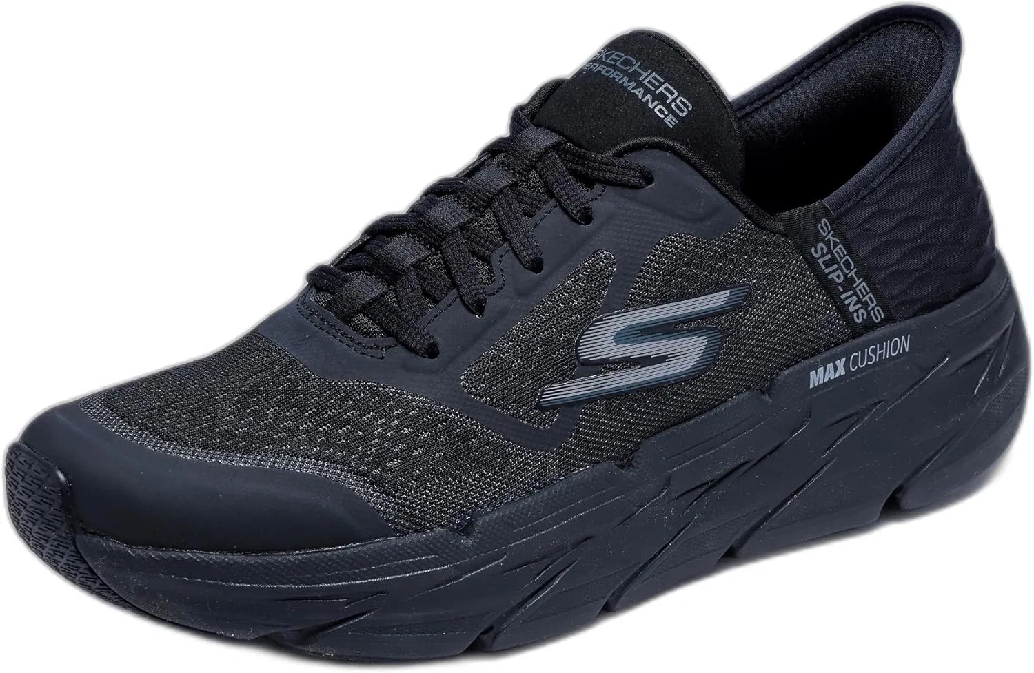 Мужские кроссовки Skechers Max Cushioning Premier Ascendant Hands Free без шнурков, Black