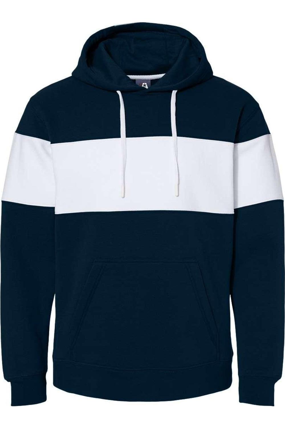

Толстовка с капюшоном из флиса с цветными блоками J. America Varsity, темно-синий