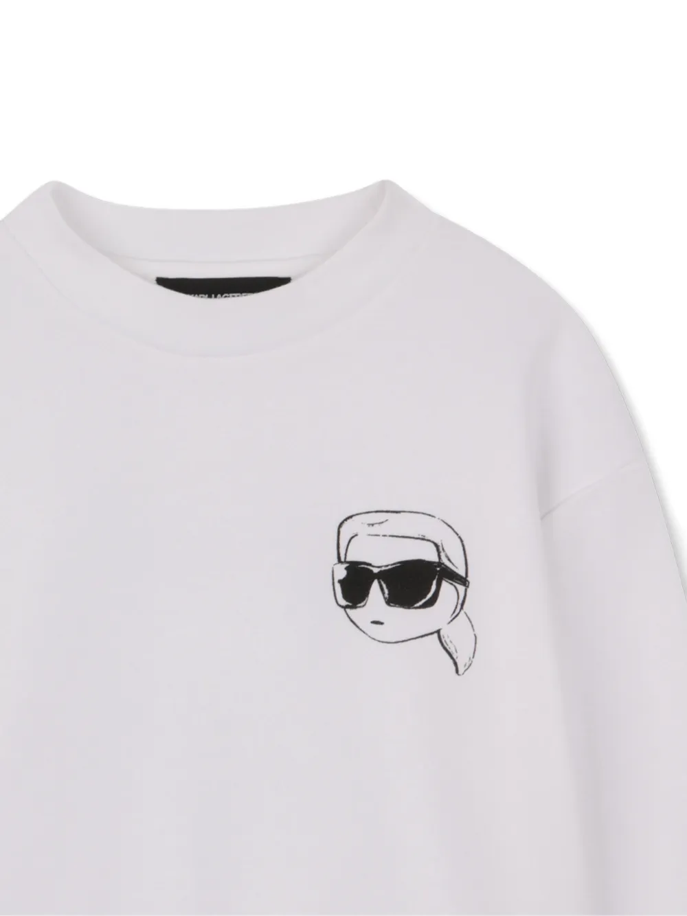 Толстовка с принтом Karl Lagerfeld Kids, белый — фото 3