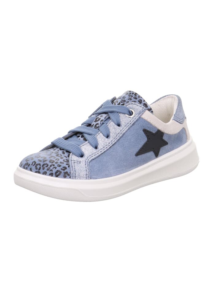 

Кроссовки на шнуровке superfit, цвет blau/weiß