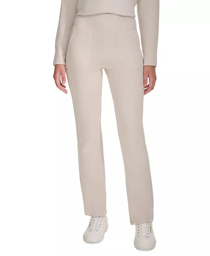 

Женские технологичные брюки-клеш из вафельной ткани Calvin Klein, белый