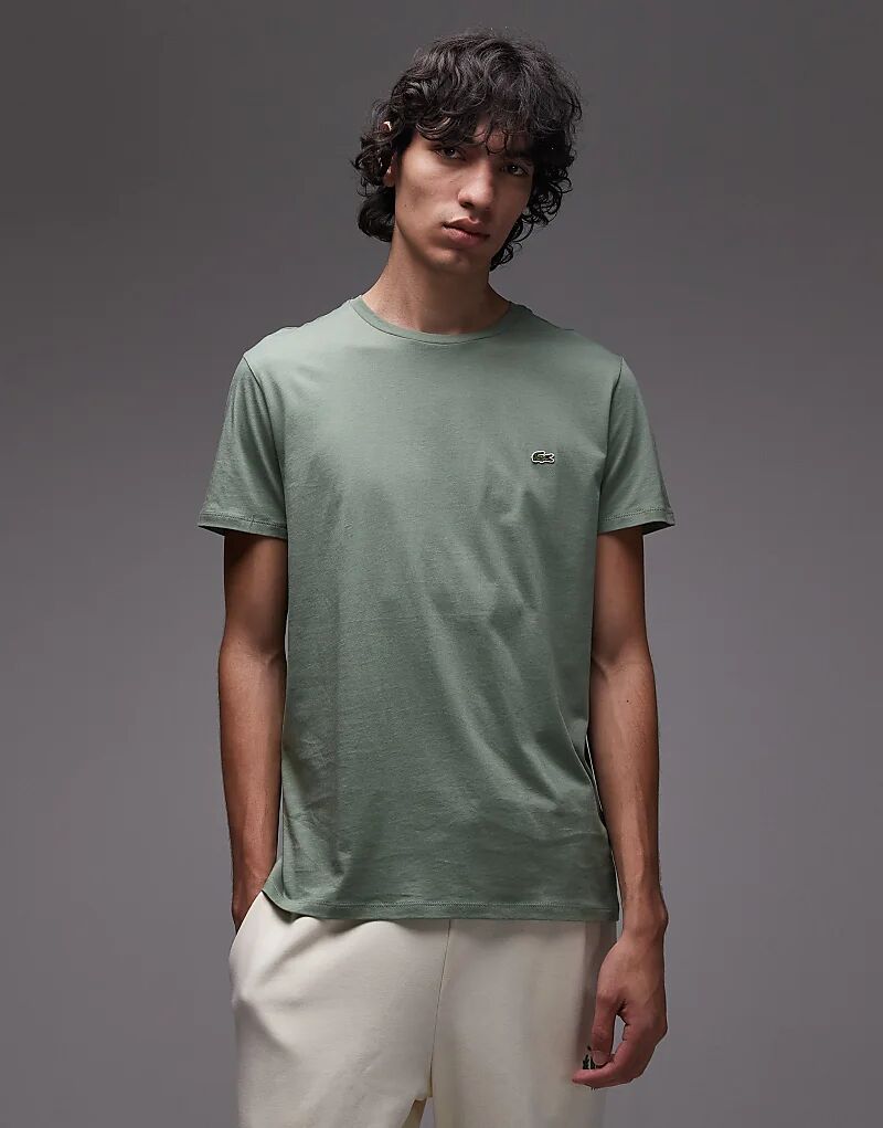 

Футболка Lacoste Pima цвета тимьяна
