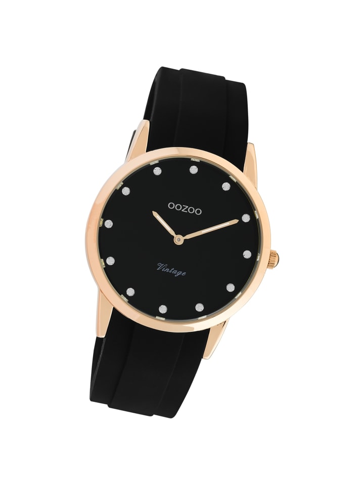 

Аналоговые наручные часы Oozoo Vintage Series, черные, средний размер (примерно 38 мм)