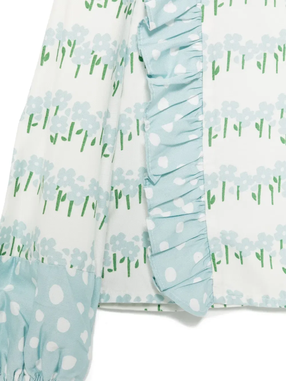 Топ с цветочным принтом по всей поверхности Stella Mccartney Kids, белый — фото 3