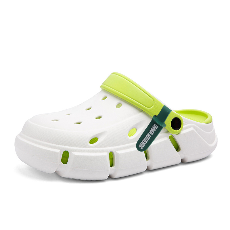 

URBAN AUTHENTIC Клоги унисекс бело-зеленые, цвет White Green