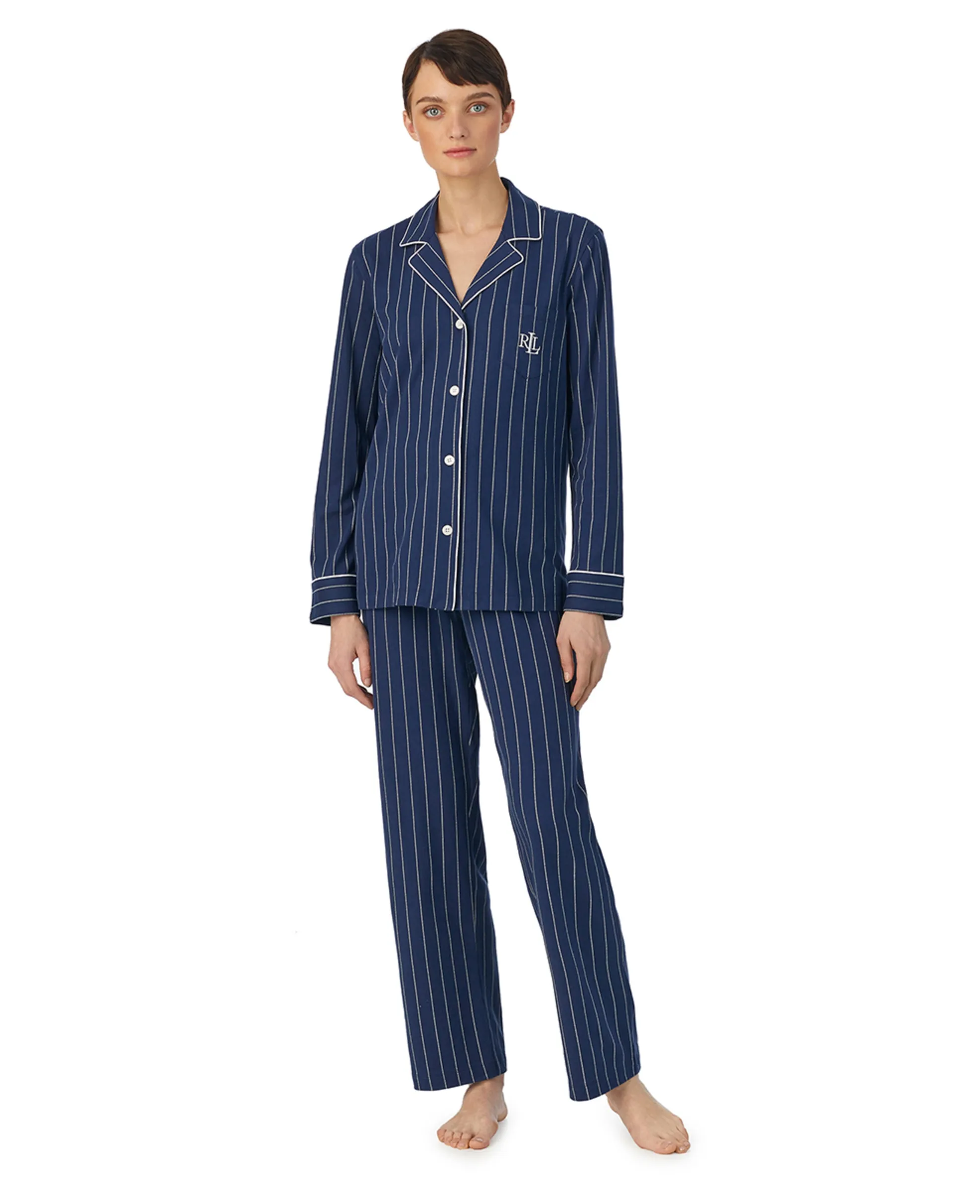 

Женская пижама 100% хлопок Lauren Ralph Lauren, темно-синий