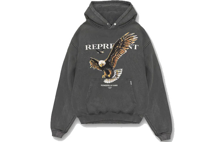 

REPRESENT ПРЕДСТАВИТЬ Мужская толстовка, Винтажный серый