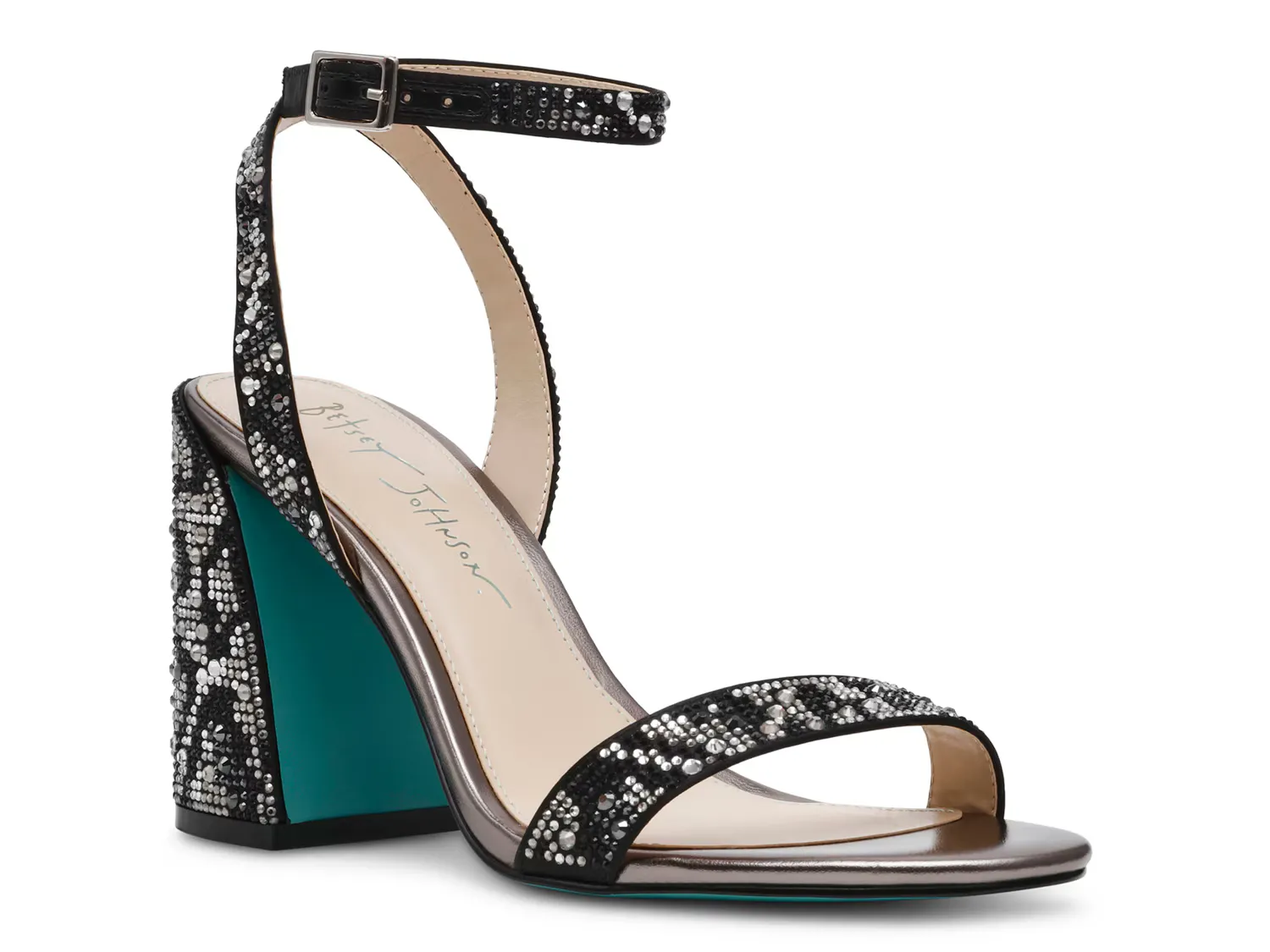 

Сандалии Jet Sandal Betsey Johnson, черный/серебряный/леопардовый принт