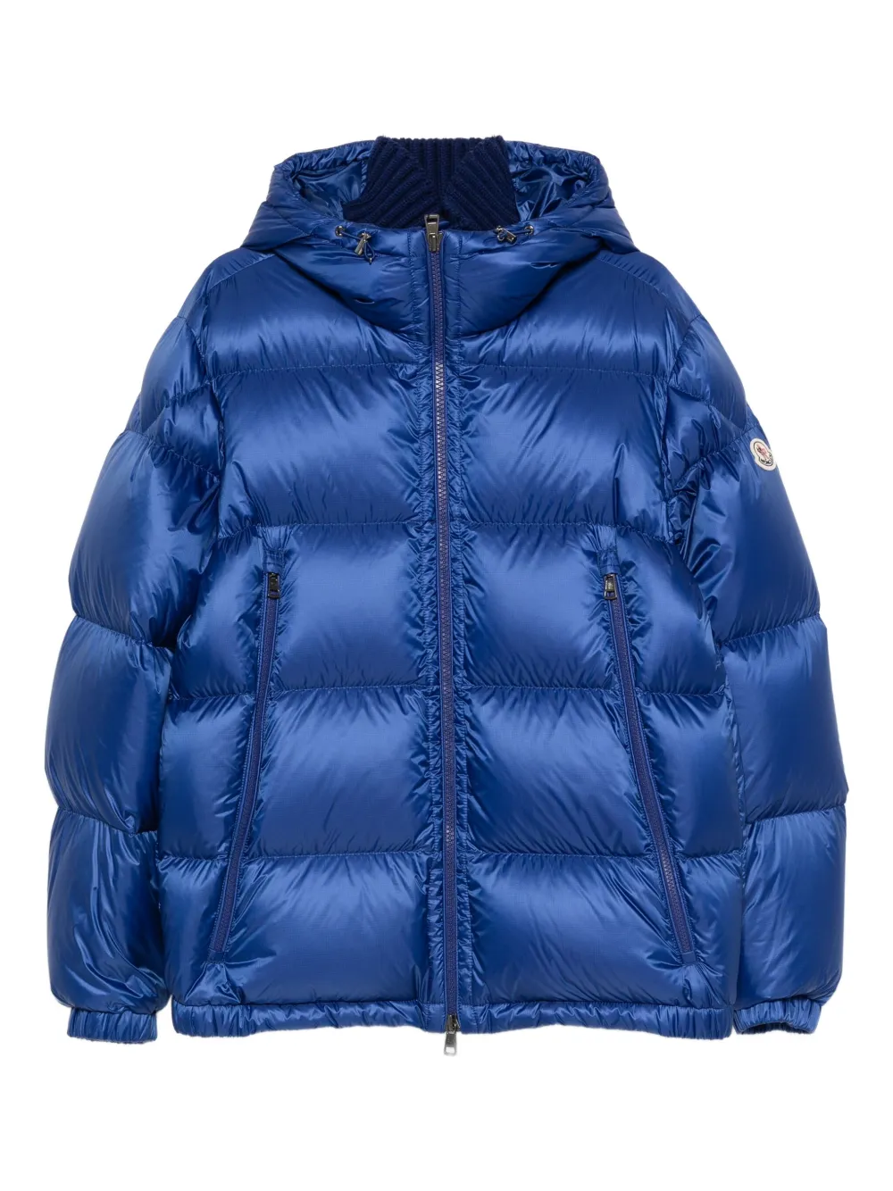 

Пуховик с капюшоном Moncler, синий
