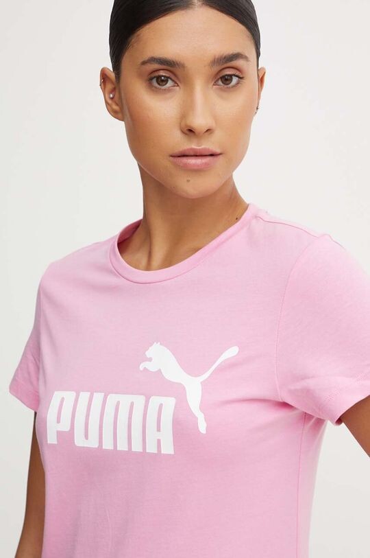 

Хлопковая футболка Puma, розовый