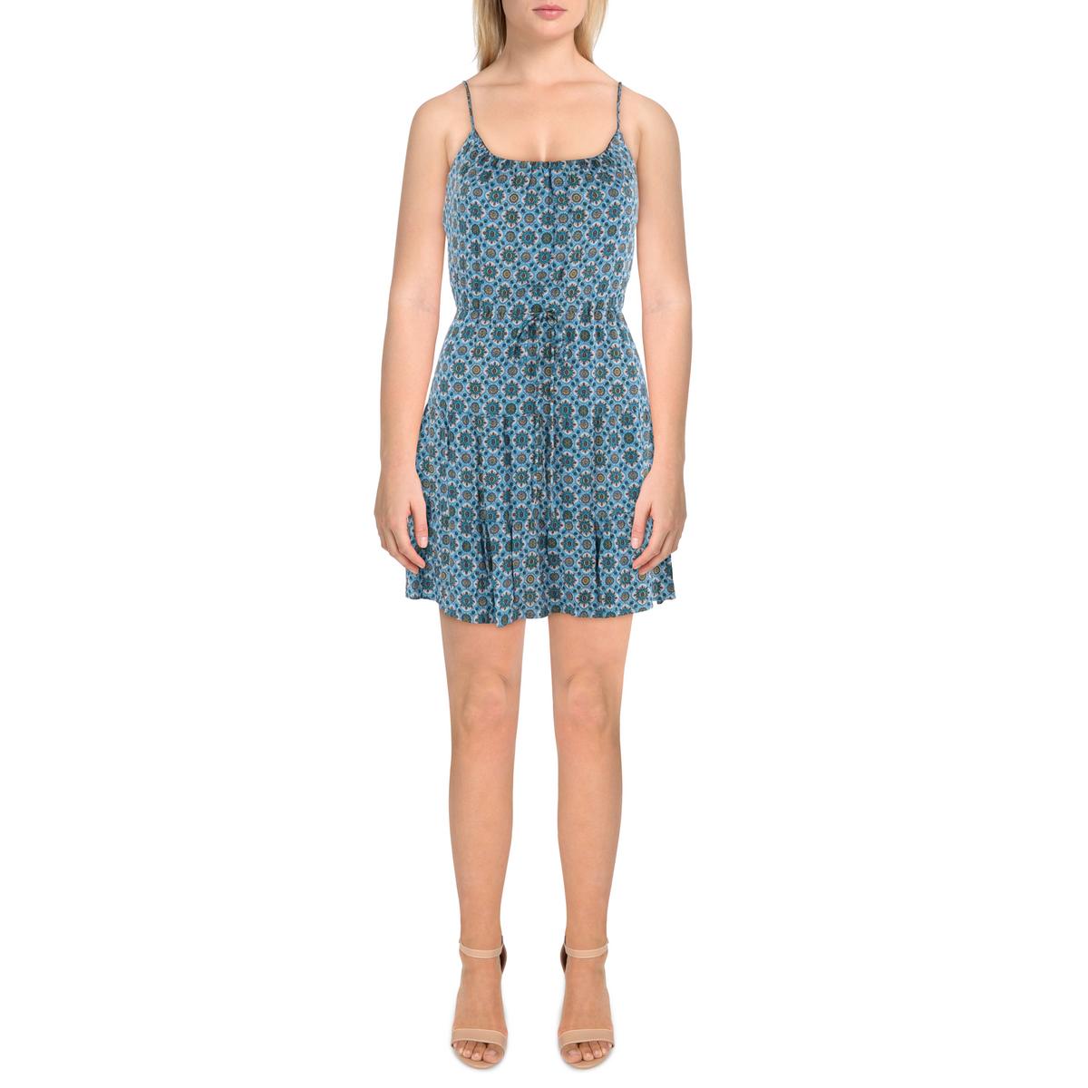 

Женское мини-платье Babydoll с цветочным принтом Alice and Olivia, цвет washed geo