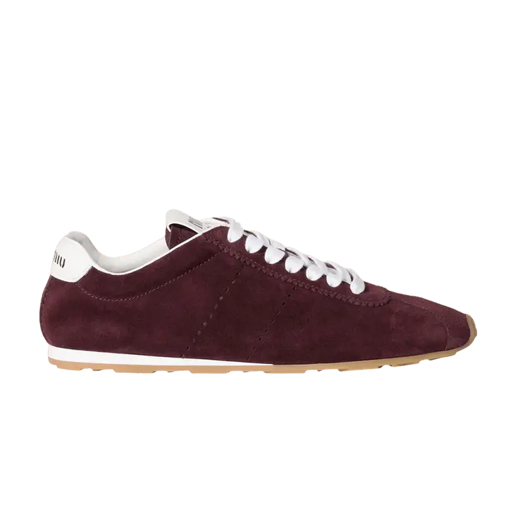 Кроссовки Miu Miu Wmns Plume Suede Sneaker, Burgundy