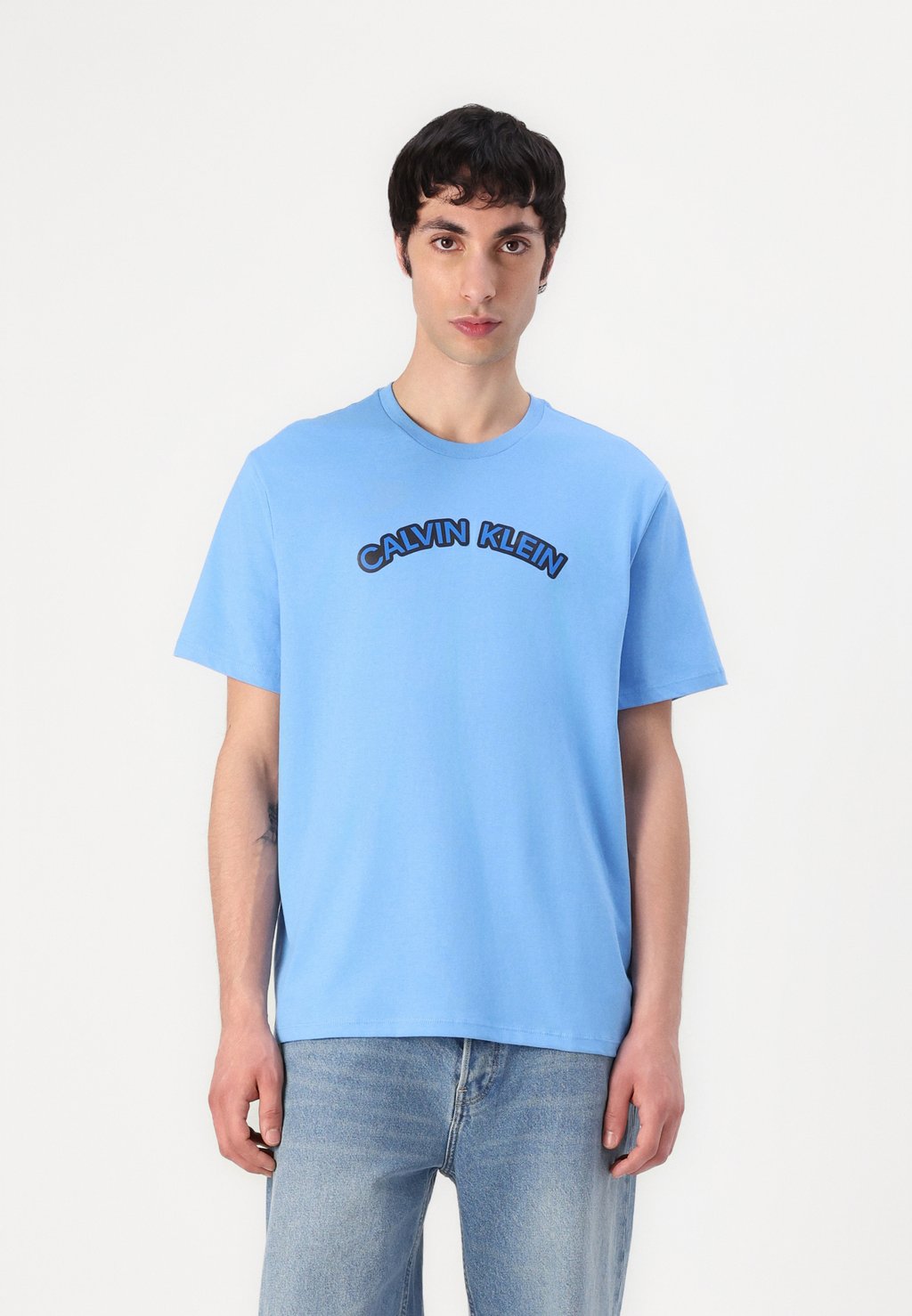 

Футболка с принтом CURVE EASY TEE UNISEX Calvin Klein Jeans, синий