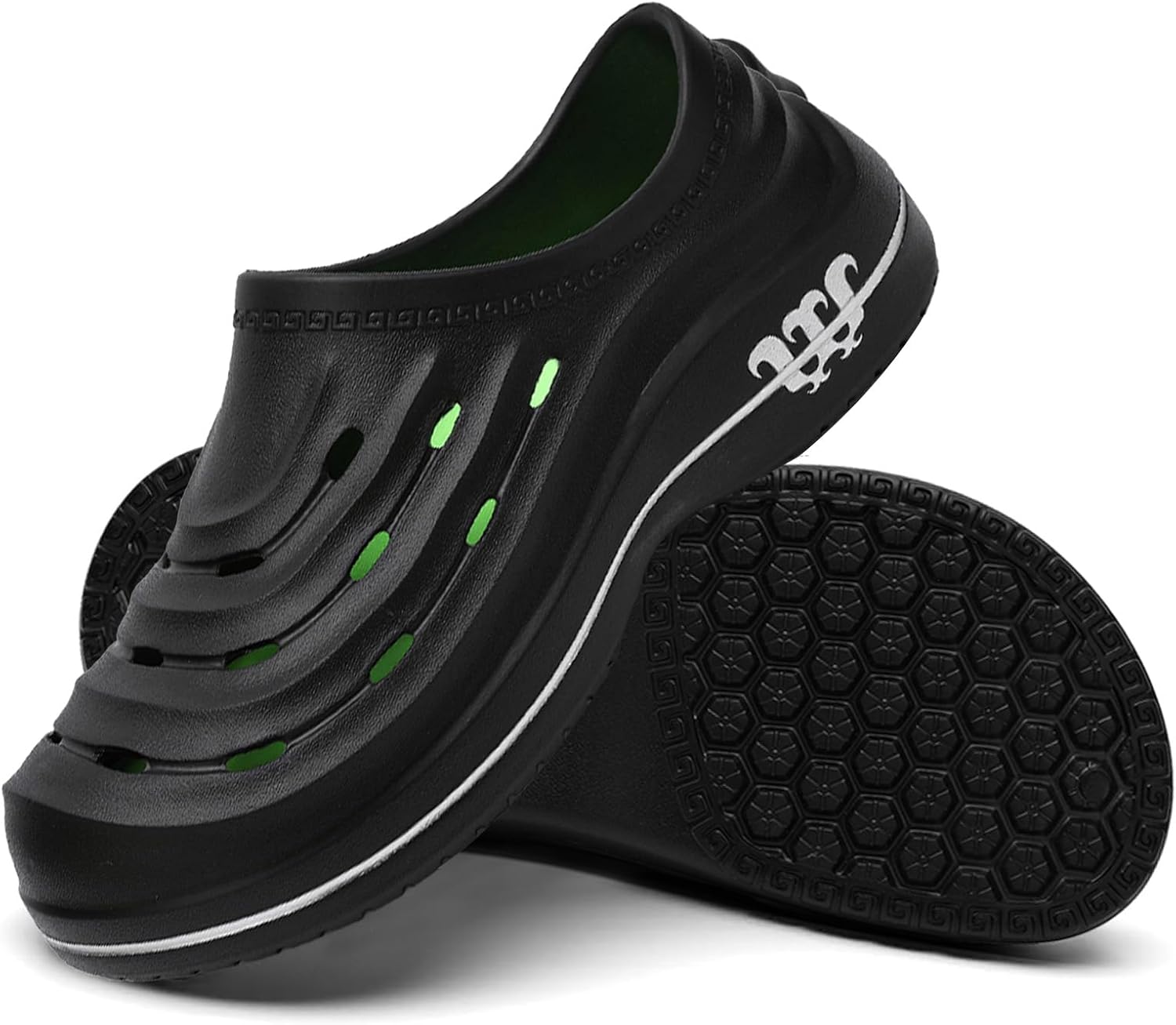 

Мужские кухонные туфли Armadillo - противоскользящие, легкие и водонепроницаемые садовые сабо для женщин, идеальная рабочая обувь для кухни Deedlite, черный