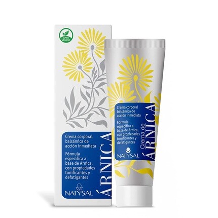 

Natysal Arnica Cream 75 мл Натуральный травяной массажный крем с арникой, ментолом и камфорой успокаивает и освежает локализованные участки шеи, плеч, ног и спины