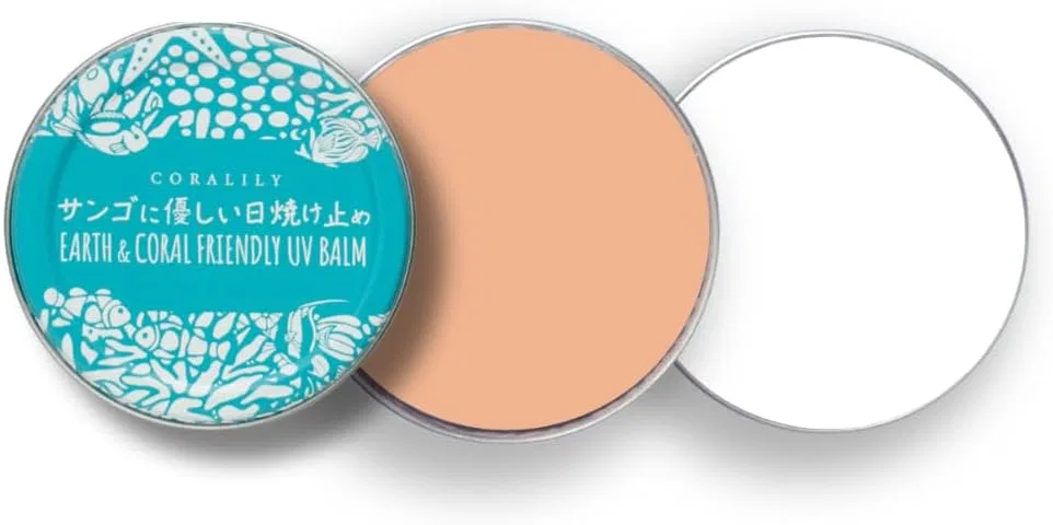 Солнцезащитный бальзам Coral Friendly Sunscreen бежевый и белый, 2x40 г, SPF 50+ Coral-Friendly Sunscreen