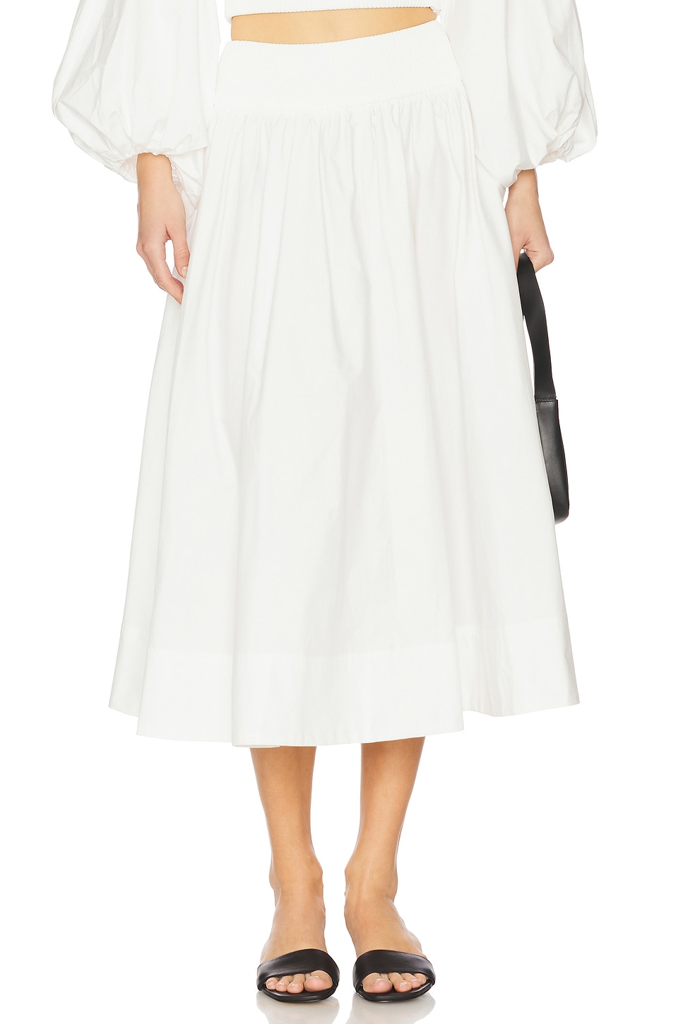 

Юбка из поплина Zimmermann, ivory