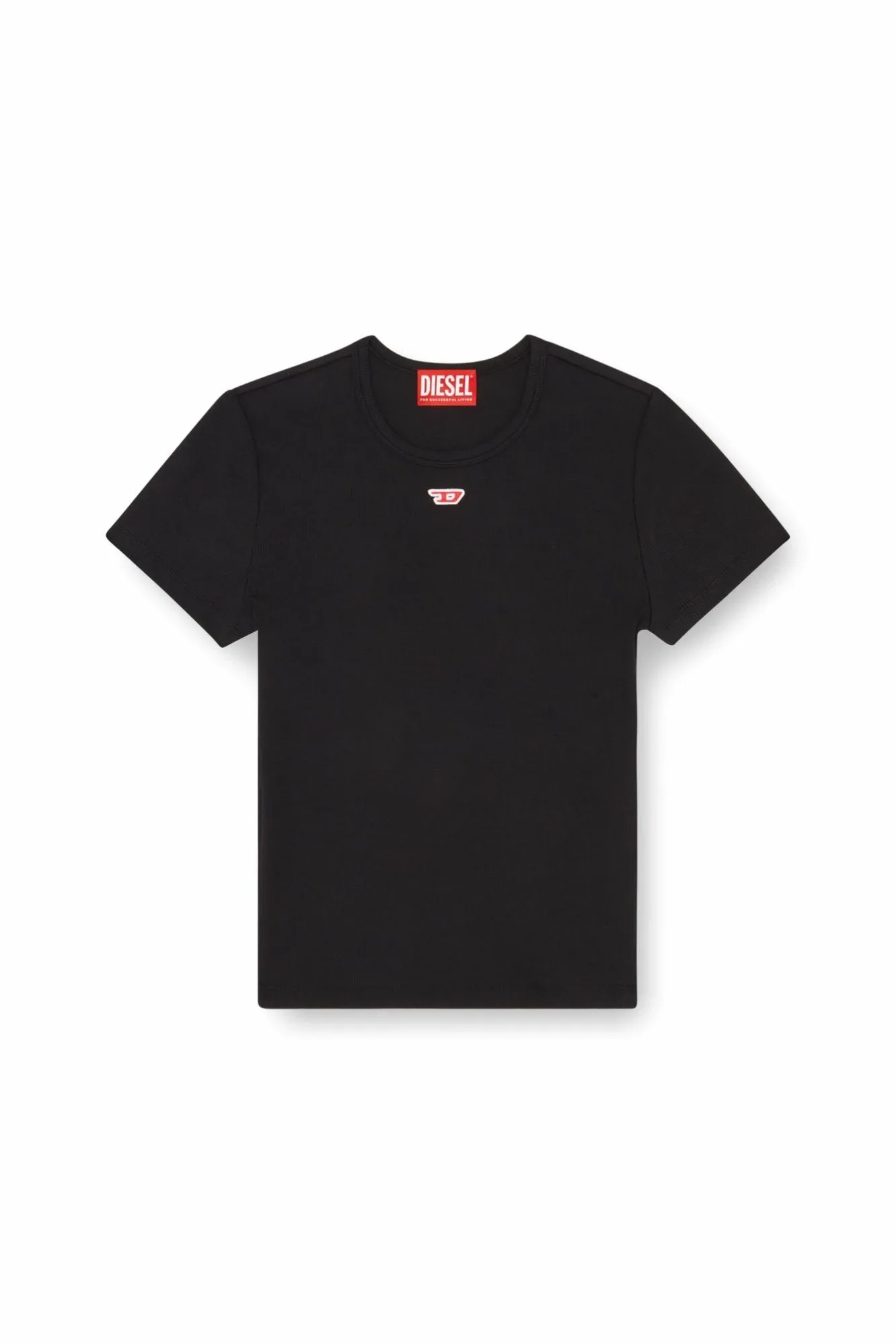 Женская футболка с одним углом Diesel, цвет Black — фото 4