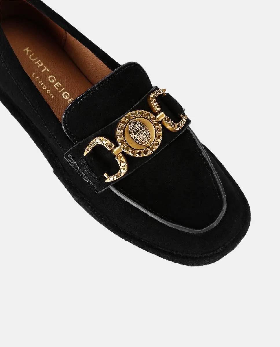 Женские мягкие мокасины из кожи Kurt Geiger, черный — фото 4