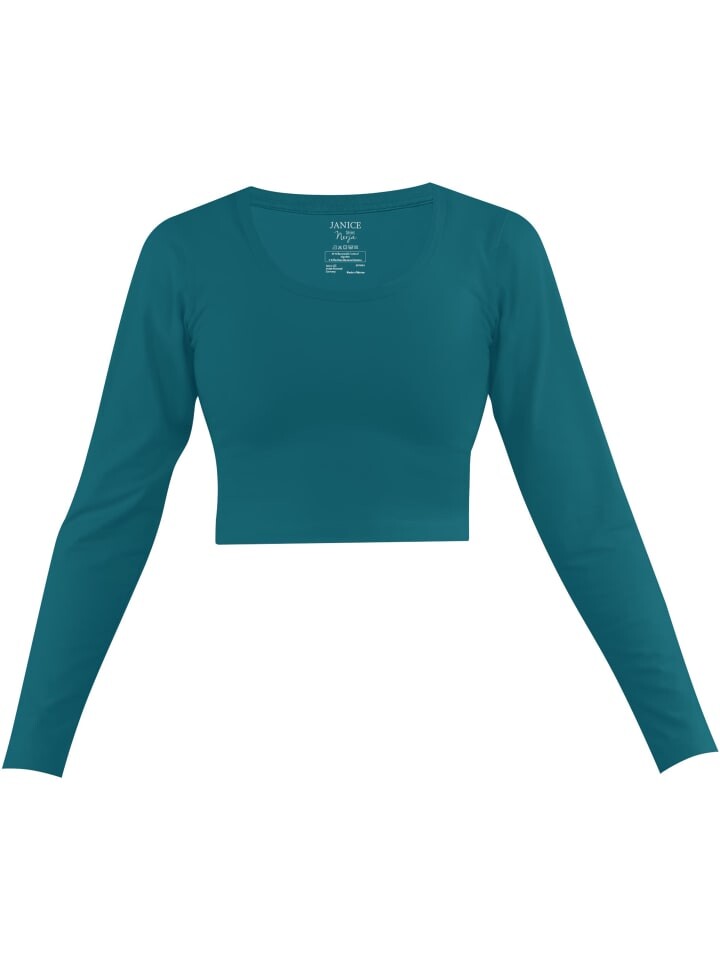 

Лонгслив Janice Damen crop Langarmshirt Nerja, цвет Petrol