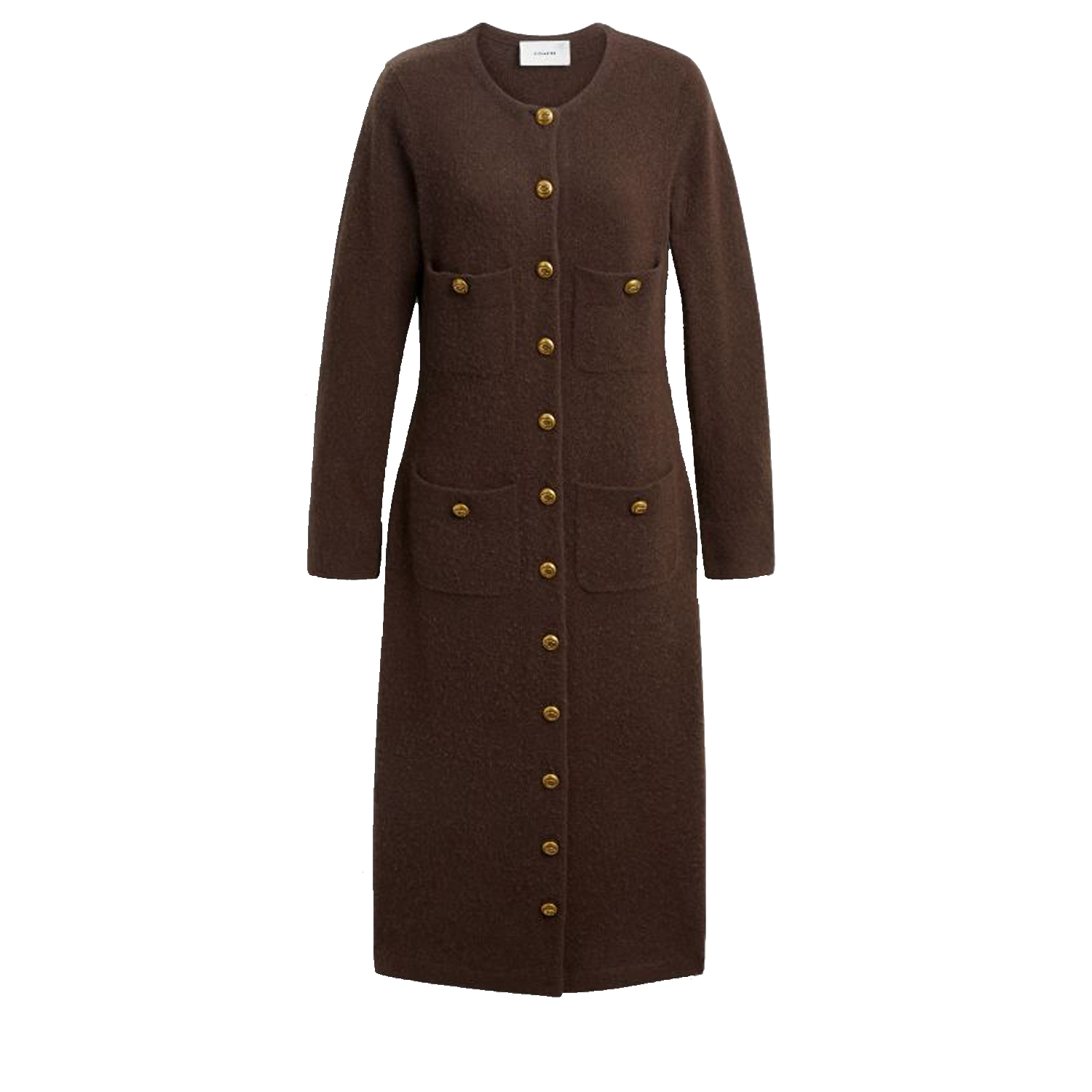 

Женское платье с длинными рукавами FW25 COACH, коричневый