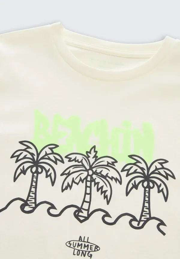 Футболка Tom Tailor t-shirt mit print, цвет шерстяной белый — фото 3