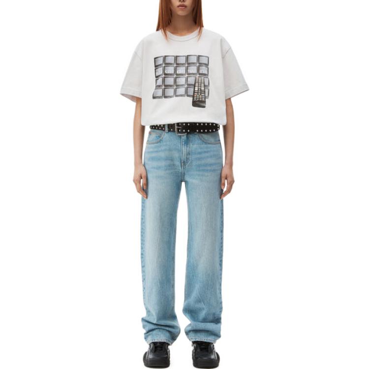 Футболка с рукавом дроп-шилоу женская gray Alexander Wang, белый — фото 4