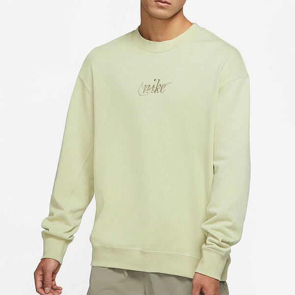 Толстовка Men's Nike Embroidered Logo Sports Round Neck Pullover Green, зеленый — фото 4