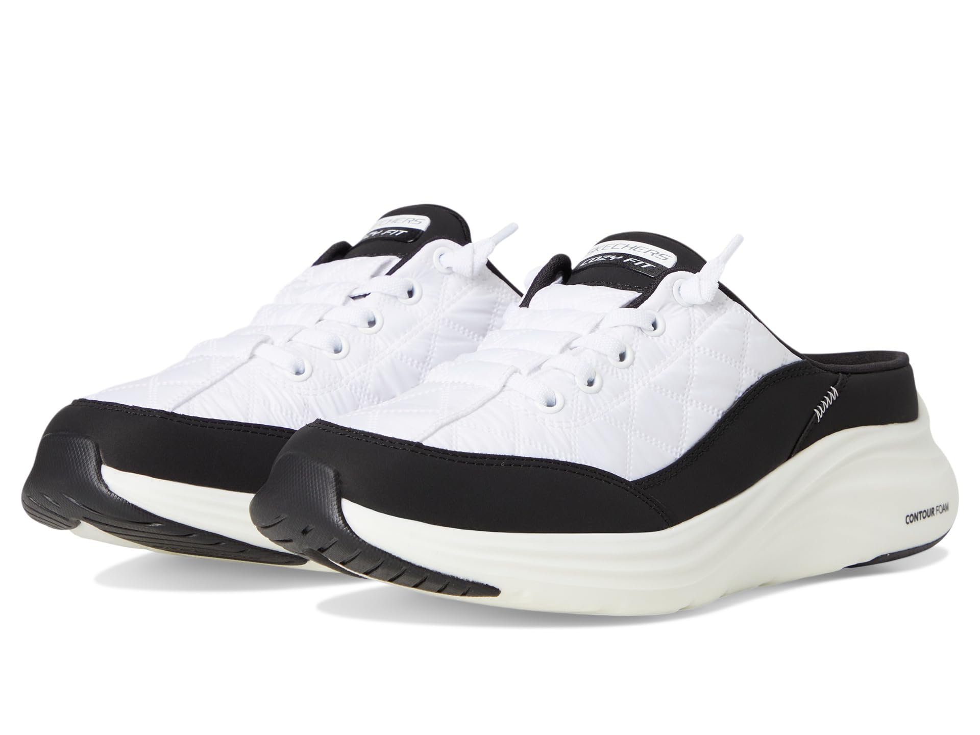 Кроссовки SKECHERS Contour Foam - Cozy Fit, цвет White/Black