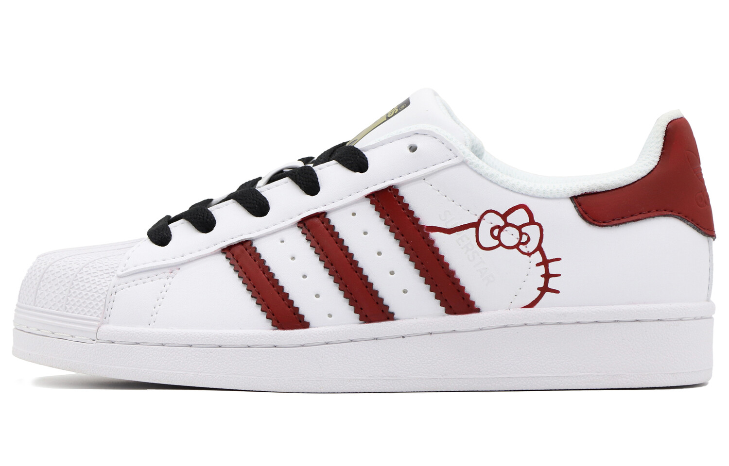 

Детские кроссовки для скейтбординга Superstar GS Low-top белые/красные Adidas Originals, красный