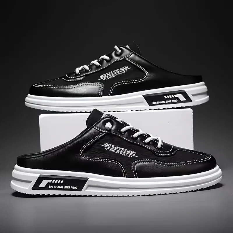 Мужские мюли Loafers, дышащие, нескользящие, черные Clolinde — фото 3