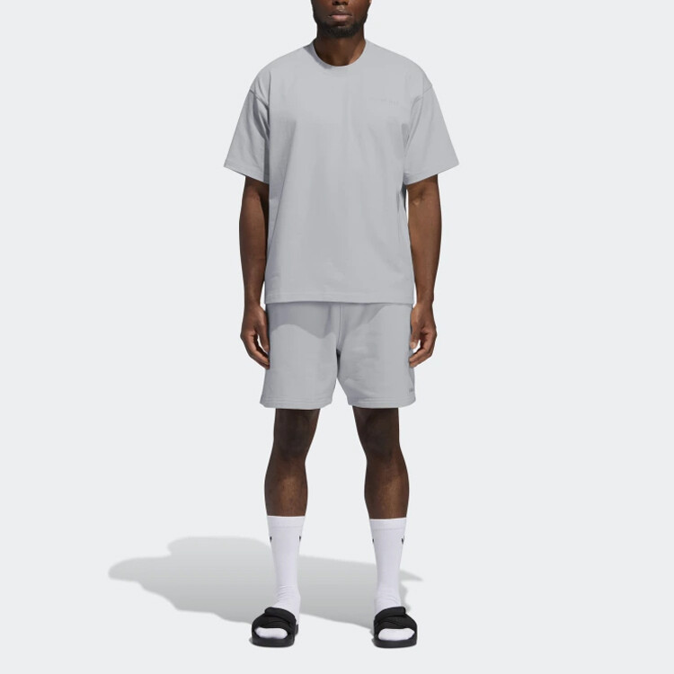 Повседневные шорты унисекс светло-серые Adidas Originals, серый — фото 4