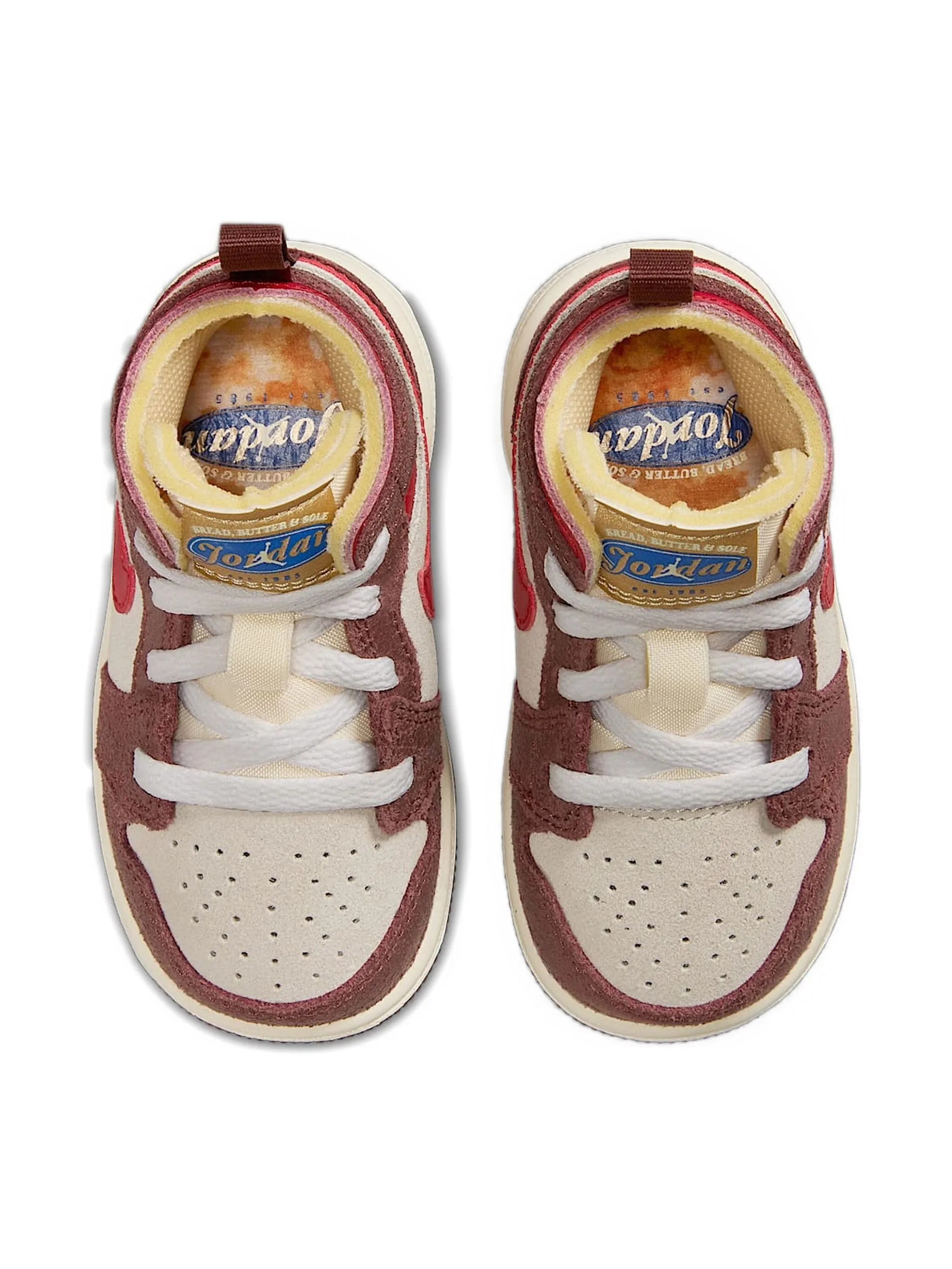 Кроссовки Jordan 1 Mid SE Bread, Butter & Sole Jordan Kids, бежевый — фото 4